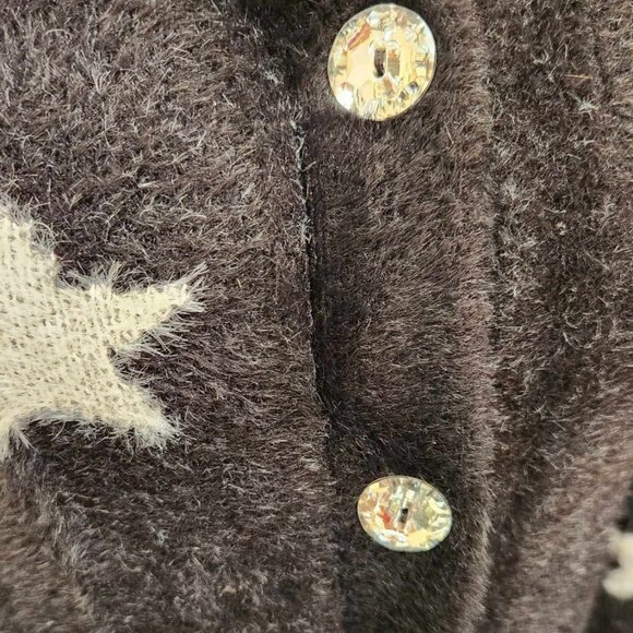 SO Gem Button-up Star Plush Sweater - XL Child - Picture 3 of 6